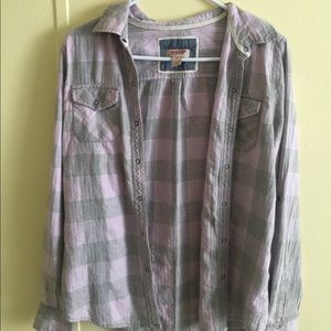 Light purple and gray flannel